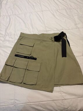Forever 21 Sage Green Mini Skirt with Utility Details